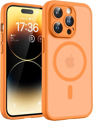 Vista 174 de TOCOL Funda para iPhone 11, compatible con Magsafe, protección completa de cámara, imanes integrados, protección contra caídas, funda translúcida