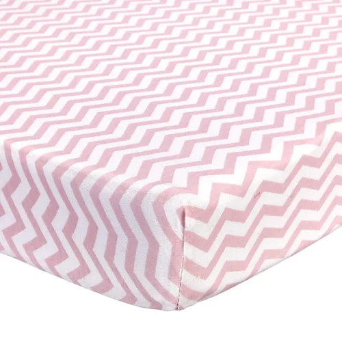 Vista 5 de Pack n Play Sábana bajera súper suave, 100% algodón de jersey natural, 27 x 39 pulgadas, para niños y niñas, se adapta a colchones Pack n Play