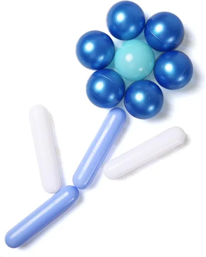 Vista 7 de Bolas para piscina de bolas STARBOLO para niños - Paquete de 150, 200, 500 bolas de piscina de bolas coloridas a prueba de aplastamiento de plástico