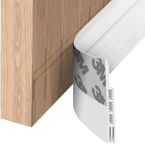 Tira de sellado inferior para puerta, adhesivo para debajo de la puerta, tapón de silicona para debajo de la puerta, tapón de corrientes de aire,