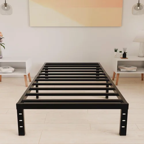 Vista 99 de Base de cama tamaño Queen de 12 pulgadas, no necesita somier, base de colchón de plataforma de metal resistente con listones de acero