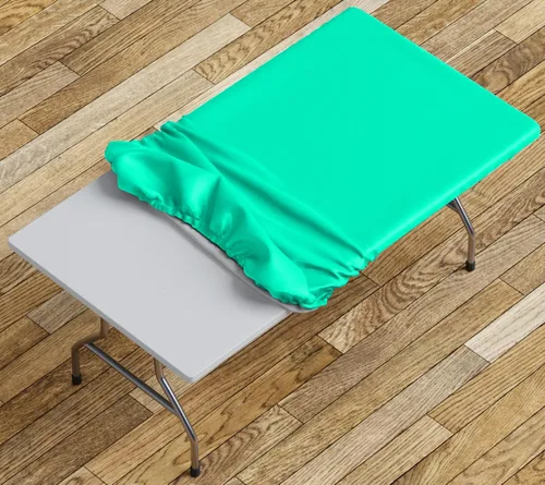 Vista 21 de Sorfey Mantel ajustado con elástico, vinilo con parte trasera de franela, se adapta a mesa de 24 x 48 pulgadas, rectangular, a prueba de agua, fácil