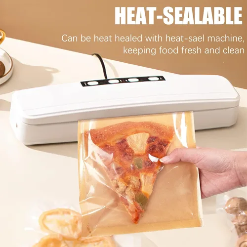 Vista 5 de ZORRITA Paquete de 200 bolsas de panadería termosellables con ventana, papel kraft resistente a la grasa, bolsas para llevar para embalaje