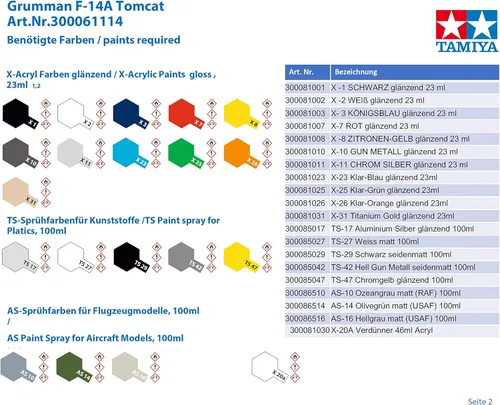 Vista 7 de 1:48 Tamiya Grumman F-14A Tomcat Kit