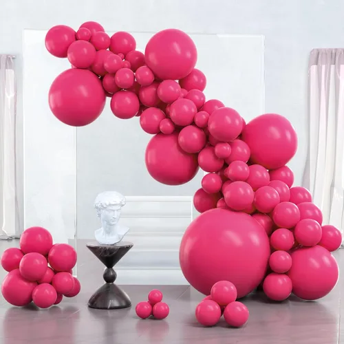 Vista 12 de PartyWoo Globos plateados de 100 piezas de diferentes tamaños de 18, 12, 10, 5 pulgadas, kit de arco de globos plateados para cumpleaños