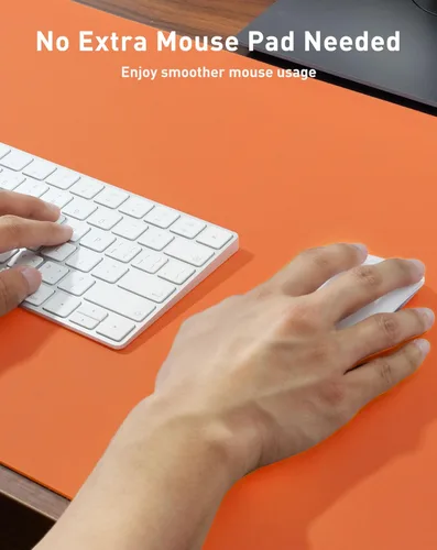 Vista 13 de Aothia Protector de escritorio de cuero, alfombrilla para mouse, alfombrilla de escritorio de oficina, 31.5 x 15.7 pulgadas, secante de escritorio