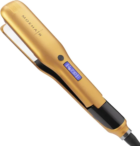 MOEHAIR Plancha de pelo profesional iónica de titanio para alisar, ondular, rizar y voltear | Placas flotantes de cerámica de 1.5 pulgadas
