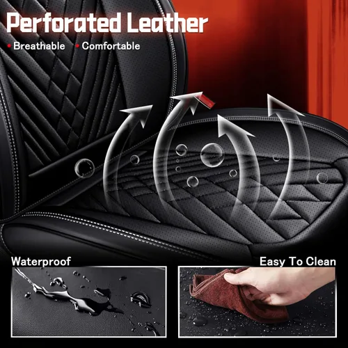 Vista 4 de Fundas de asiento para MINI Convertible 2013-2024, fundas de asiento de automóvil para asientos delanteros, funda de asiento de automóvil