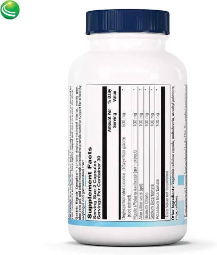 Vista 2 de Nutra Biogenesis Complejo de apoyo gástrico, suplemento de regaliz DGL, 60