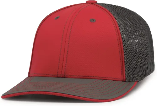 Vista 41 de Pacific Headwear Gorra unisex Pacific Headwear Trucker Flexfit® para adultos Grafito/Negro/Negro