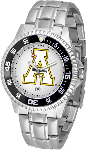Vista 50 de SunTime Reloj de cuarzo de 1.575 in para hombre, correa de acero inoxidable de 0.787 in, esfera Gameday