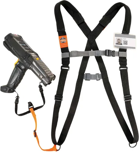 Vista 9 de Ergodyne Squids 3138 - Arnés acolchado para escáner de código de barras, cordón de anclaje para escáneres de código de barras, diseño de separación