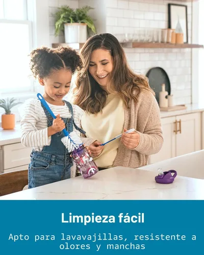 Vista 5 de CamelBak Eddy+ Kids Water Bottle with Bite Valve Straw, Leak‑Resistant Easy Sip Design for Everyday Hydration, 14oz Kids Selva Animales Claro