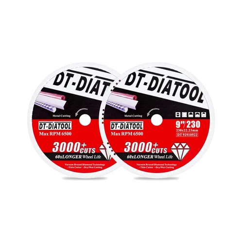 Vista 10 de DT-DIATOOL Ruedas de corte de diamante de 4 x 7/8 "para cuchillas de corte de metal de acero y hierro para amoladora angular