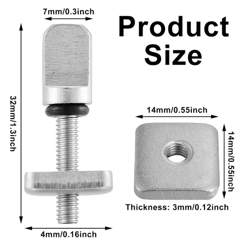 Vista 2 de 6 piezas de accesorios de surf, sin herramientas, tornillo de aleta de acero inoxidable, tornillo de aleta de pulgar para hombres y mujeres, tabla