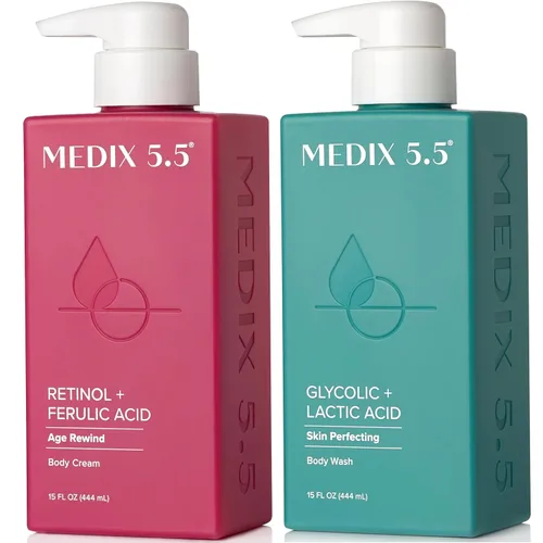 Vista 10 de Medix 5.5 Gel de Limpieza Corporal Exfoliante de Ácido Glicólico + Ácido Láctico Borrador de Protuberancias KP Exfoliante AHA para el Cuidado