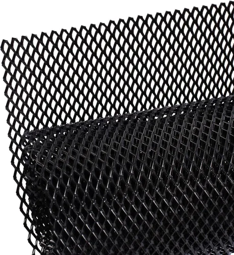 Vista 22 de AggAuto Malla universal para parrilla de coche de 40"x13" - 100x33cm de acero inoxidable recubierto de PVC, inserto de pantalla de rejilla