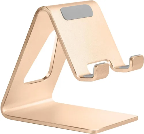 Vista 12 de Aoviho Soporte de teléfono celular para escritorio, soporte de teléfono de escritorio, soporte de teléfono móvil de aluminio para iPhone 15 14 13 12
