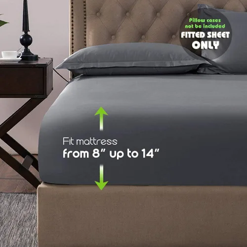 Vista 5 de Sábana bajera ajustable COSMOPLUS tamaño Queen (sin sábana encimera ni fundas de almohada), micropunto elástico en 4 direcciones, ajuste cómodo, sin