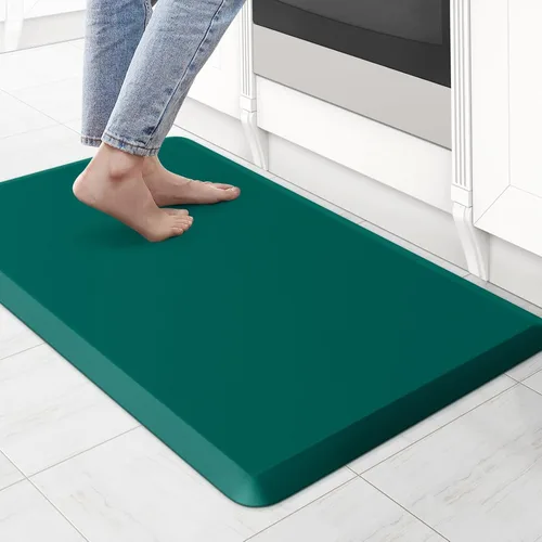 Vista 11 de KitchenClouds Alfombra de Cocina Acolchada Anti Fatiga 17.3"x28" Impermeable, Antideslizante, Alfombras de Pie y Comodidad para Escritorio/Piso