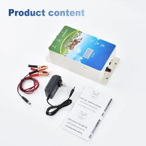 Vista 7 de Cargador eléctrico para valla de 6 millas, 8-12 KV 2 julios de salida de alta potencia, pantalla LED, valla eléctrica eléctrica múltiple de CA CC