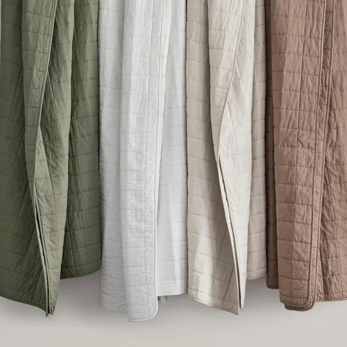 Vista 7 de EVERGRACEHOME Juego de ropa de cama de 3 piezas de 100% algodón con puntada de caja, tamaño King, ligero, suave y acogedor, juego de colcha