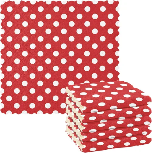 Vista 15 de CaTaKu Juego de 6 paños de limpieza reutilizables con diseño de mariposas y flores salvajes