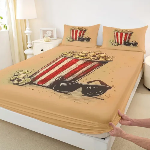 Vista 23 de Piano Music Fitted Sheets Full Size,Musical Notes Bedding Set 3Pcs for Kids Girls Boys Teens Room Decor,Retro Graffiti Grey Gold Bed Sheet Music