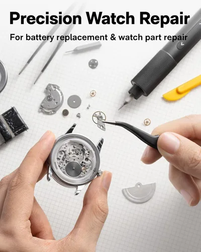 Vista 4 de Juego de destornilladores de precisión HOTO, panel de trabajo vertical de 110°, destornillador eléctrico mini con base de carga, torque de 0.05/0.2