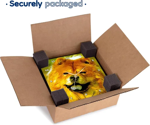 Vista 7 de 3dRose LLC Chow Chow Reloj de pared, 10 x 10 pulgadas