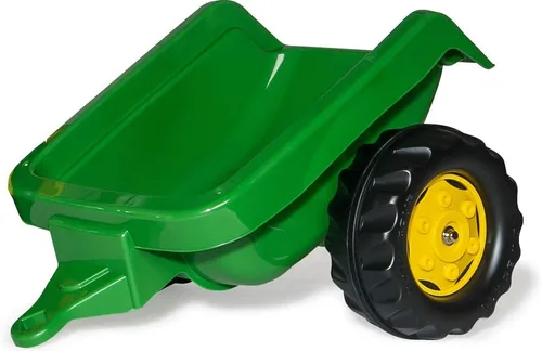 Vista 9 de Rolly Toys John Deere Trac de 3 ruedas con remolque para montar en el remolque, verde/amarillo (52769)
