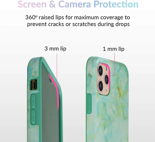 Vista 4 de Velvet Caviar - Funda compatible con iPhone 11 Pro Max mármol geométrico