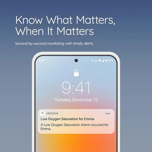 Vista 4 de Masimo Stork Vitals - Sistema inteligente de monitoreo de bebés aprobado por la FDA (bota Stork + sensor + Hub + aplicación), monitorea