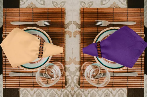 Vista 3 de Ruvanti Juego de 12 servilletas de tela de 18 x 18 pulgadas, lavables, suaves, duraderas, absorbentes, de mezcla de algodón, para hotel, almuerzo