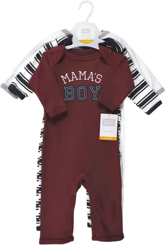 Vista 2 de Hudson Baby - Enterizos de algodón para niñas bebés