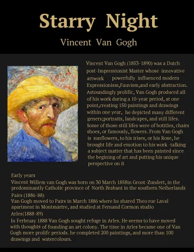 Vista 3 de ELITEART -Van Gogh (12x16, La noche estrellada)