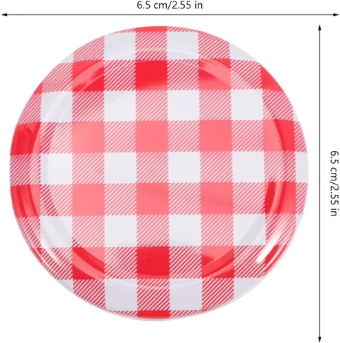 Vista 4 de Tapas para tarros de conserva, 40 unidades, tapas de repuesto para tarros de conservas, tapas profesionales para frascos, tapas de boca ancha, tapas