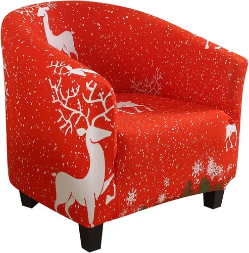 Vista 26 de SearchI Funda elástica para silla club, fundas elásticas para sillas barrel de color sólido, fundas para sillas tub de spandex, funda de sofá