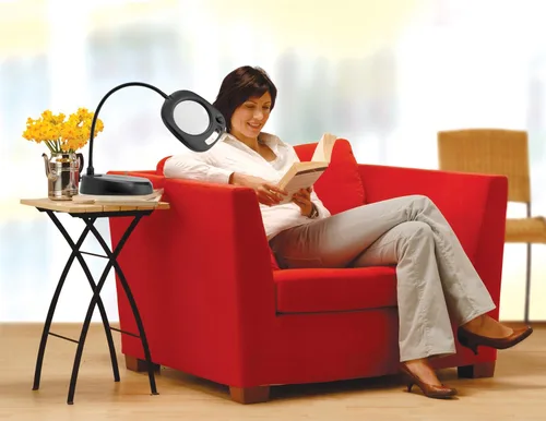 Vista 5 de Daylight Company LED Floor Lamp and Table Lamp, Standing Lamp for Living Room, Bedroom, Salon, Office, Touch Control, Flexible Arm, Sleek Design