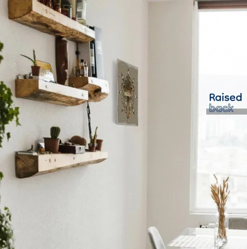 Vista 4 de 3dRose Cruz decorada de bronce - reloj de pared, 10 por 10 pulgadas (DPP_54377_1)