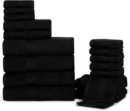 Vista 35 de Ample Decor Toallas de baño 100% algodón, 30 x 54 pulgadas, 600 GSM, toallas de baño suaves de secado rápido, 4 piezas, color beige