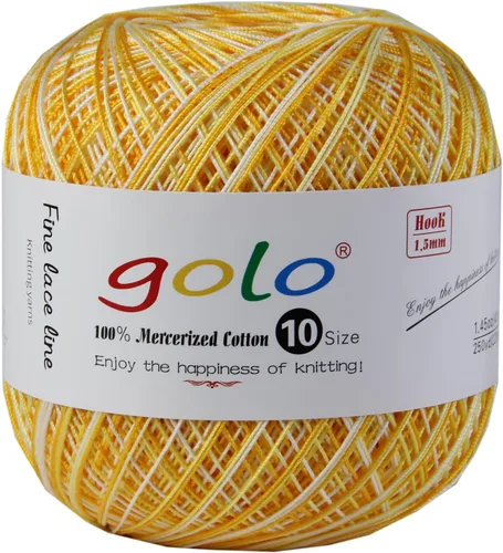 Vista 63 de golo 24 bolas hilo de ganchillo tamaño 10 hilo para tejer a mano hilo de ganchillo 10-24-1