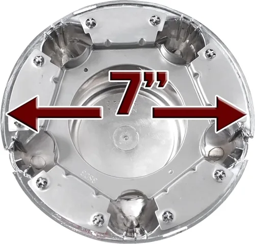 Vista 9 de 4 tapacubos centrales cromados de 5 lengüetas 909-031 F75A1A096EA para Ford F150 1997-2000 para Lincoln Navigator 2000-2002 para Ford Expedition