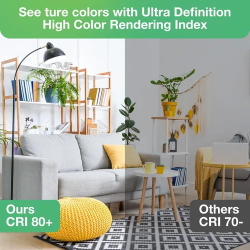 Vista 5 de Bombillas LED A19 DEGNJU, equivalentes a 100 vatios, luz blanca suave de 2700 K, 1500 lúmenes, base estándar E26, no regulables, bombilla LED de 13