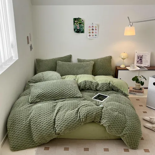 Vista 14 de ZIQINPSQ Juego de funda de edredón de plumón de fibra texturizada, juego de funda de edredón de 3 piezas, juego de funda de edredón largo de plumón