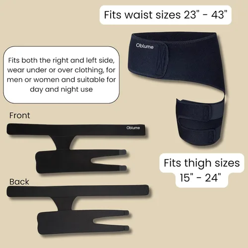 Vista 5 de Soporte de cadera para dispositivos de alivio del dolor de ciática, compresión flexor de cinturón, nervio ciático, soporte de tensión pélvica