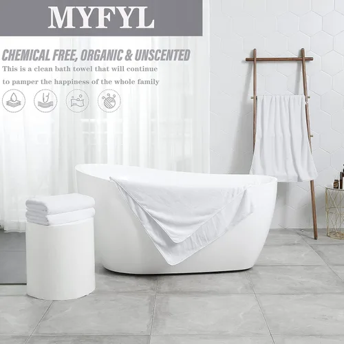 Vista 2 de MYFYL Juego de toallas de baño de alta calidad, secado rápido, toallas de microfibra de terciopelo coral altamente absorbentes, multiusos