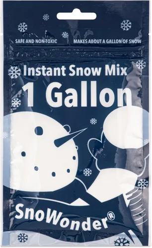 SNOWONDER Nieve Instantánea de Polvo Artificial, También Excelente para Hacer Masa Viscosa de Nube - Mezcla para Preparar 1 Galón de Nieve Falsa