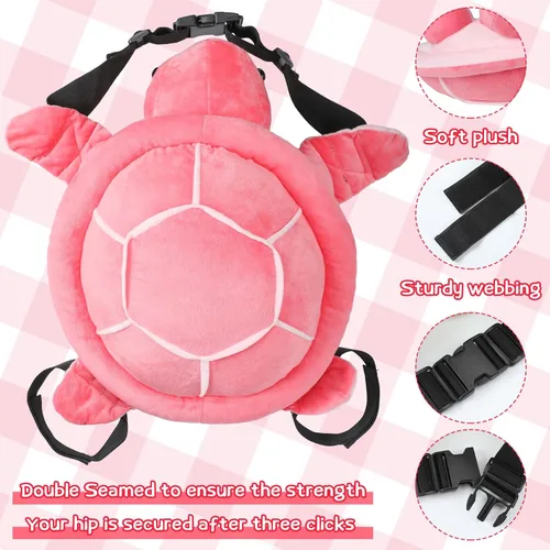 Vista 4 de Junkin 3 piezas de almohadillas para nalgas de tortuga para snowboard, juego de equipo de protección para esquí, protectores de cadera 3D lindos