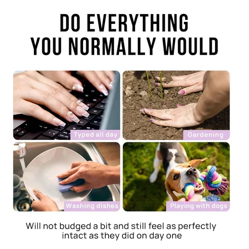 Vista 6 de BTArtbox - Uñas postizas medianas almendradas color marrón glaseado, de gel suave reutilizable, con pegamento, 30 piezas en 15 tamaños, diseño Nuts